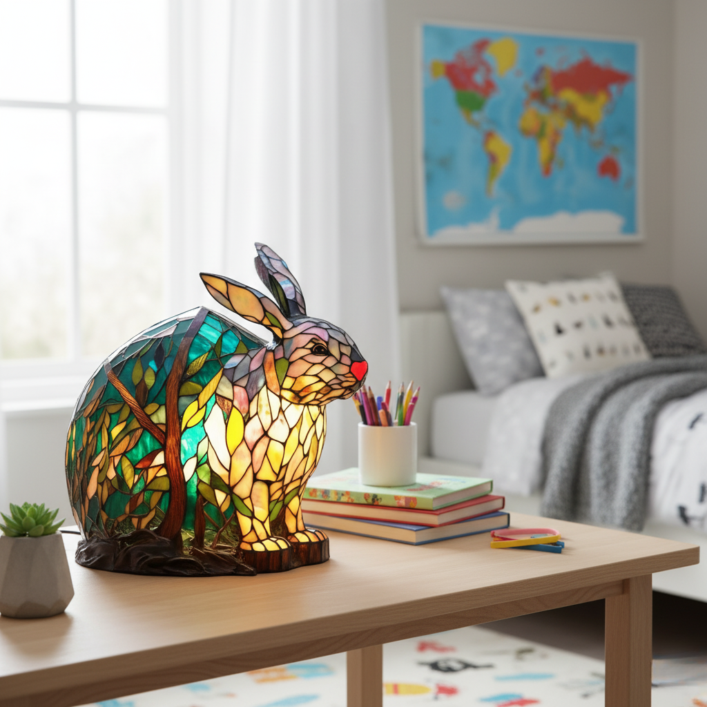 Lampada Artigianale – Colourful Bunny by Noppie