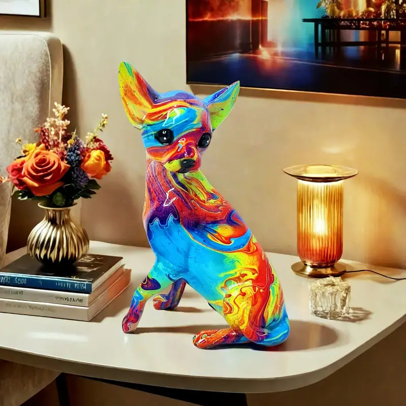 Lampada Artigianale – Live Chihuahua Resin Table Lamp